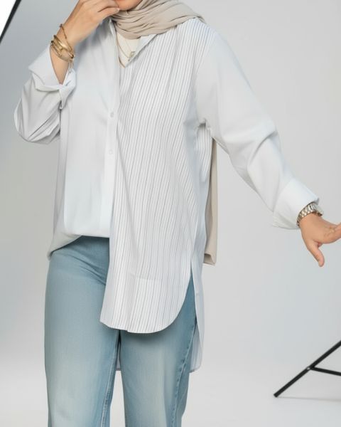 Blue striped shirt