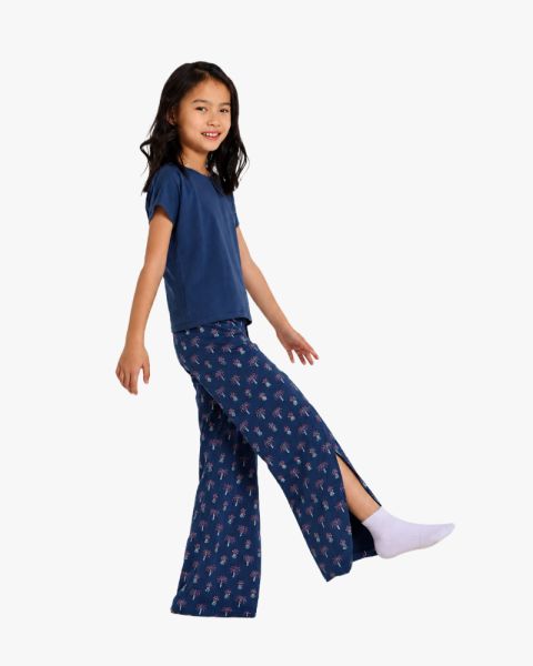 Girls Tropical Treasures Pajama Set - Navy Blue 1