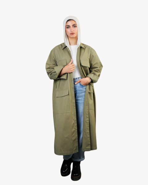 OLIIVE TRENCH COAT