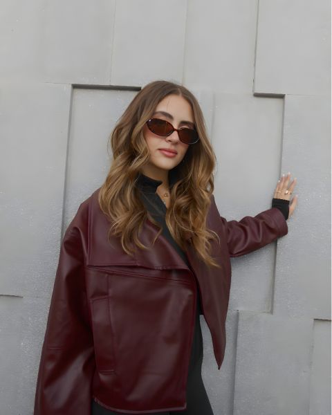 Over size  Leather jacket