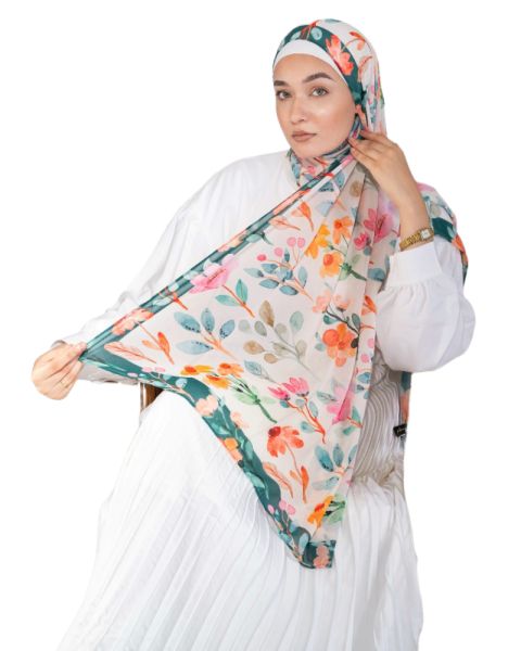 Lined Green Scarve For Women