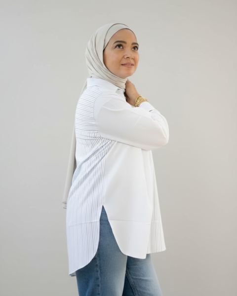 Blue striped shirt